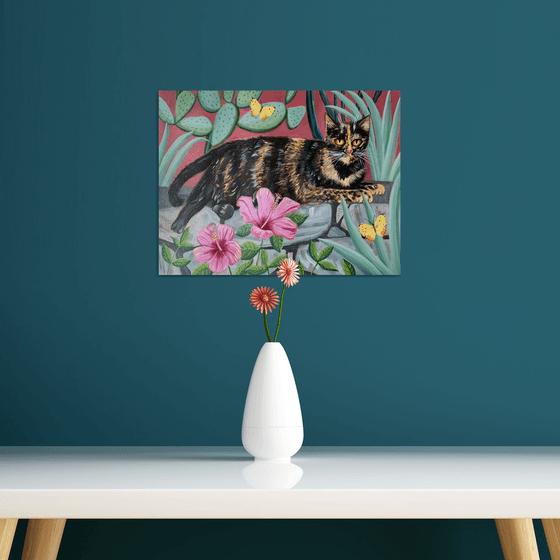 Cactus Garden Cat