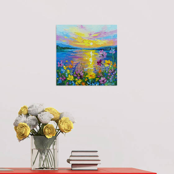 When the flowers shine in the sun