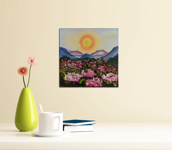 Field with peonies