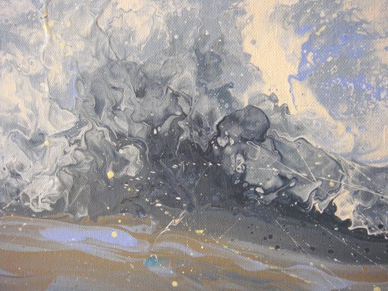 Seascape “White waves” LARGE Painting