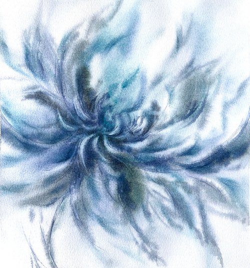 Blue flower by Olga Grigo