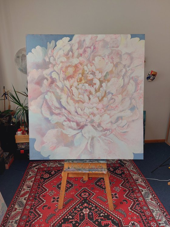 Large Peony Painting ‘’Heart’’