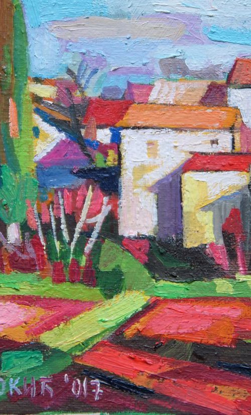Red landscape by Maja Đokić Mihajlović