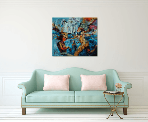 Over the blue mirror