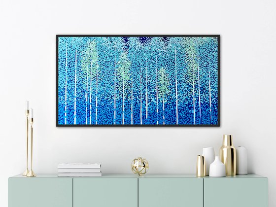 Blue birches