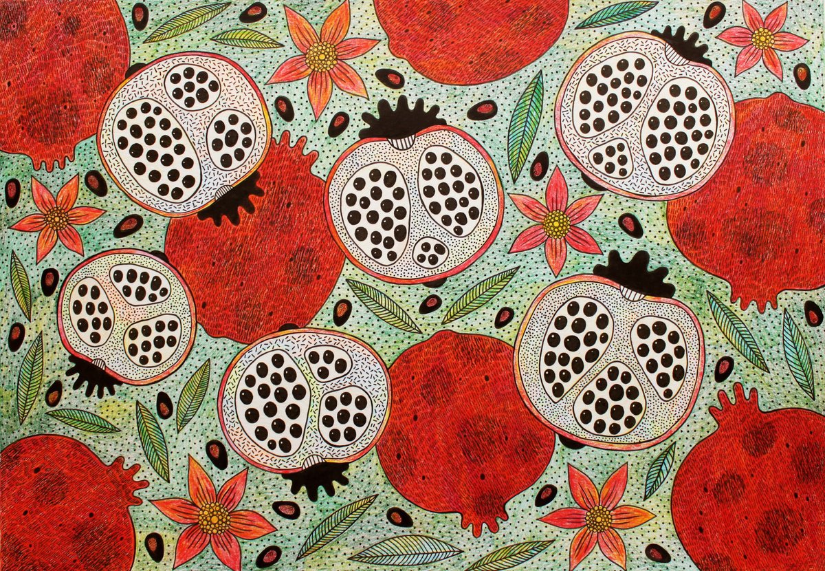 Pomegranates by Veronika Demenko
