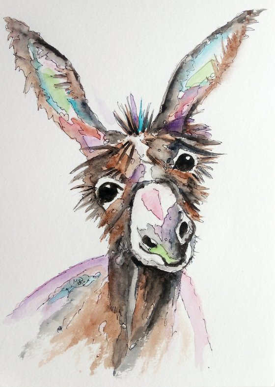 Cute Donkey Portrait