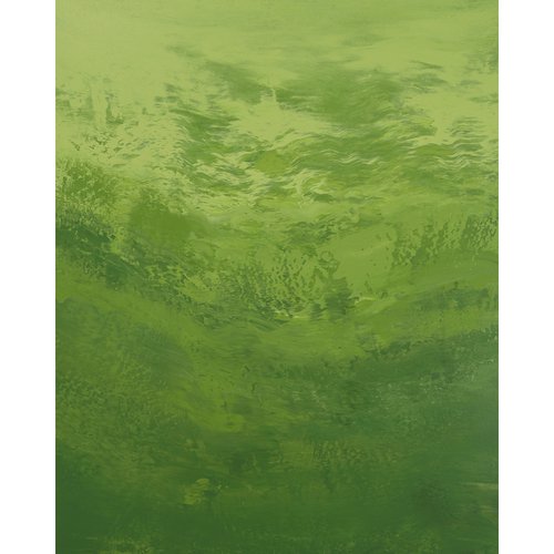 Olive Greens - Modern Green Abstract by Suzanne Vaughan