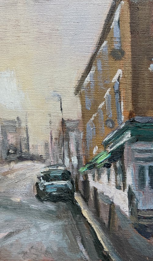 Webbs Road Battersea mini painting by Louise Gillard