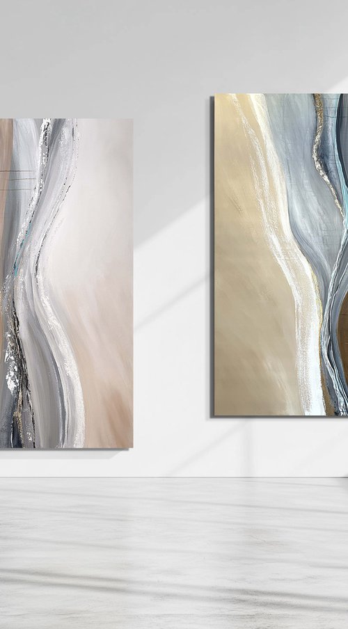 Diptych Flowing Continuum by Tatiana Malinovscaia