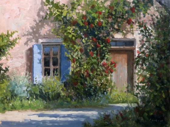 Provencal House with a Rose Tree