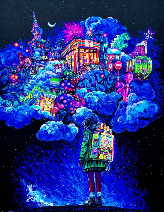 Tokyo in Clouds (Night)