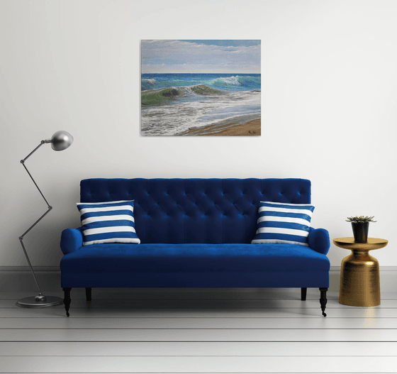 Sea waves. 100x80 cm. (39,3x31,5 inches).