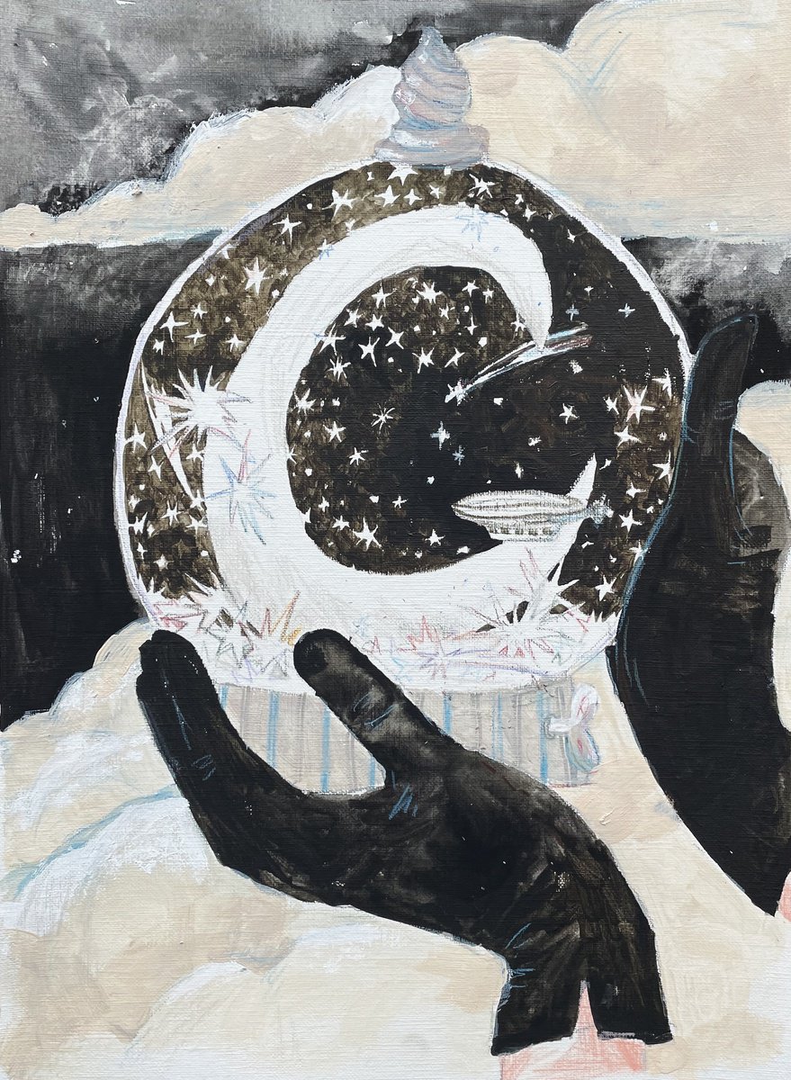 Impressionistic Still Life Painting By Anastasia Mazur-Skrobova, 9 X 13, Magic Globe, Original Artwork