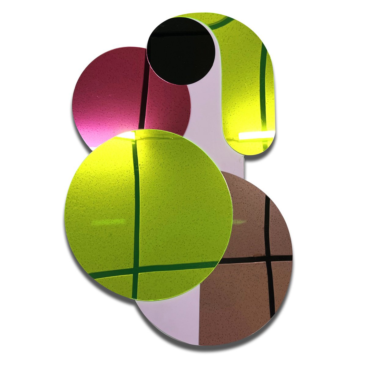 Geometric Abstract Collage By Dong Su, 16 X 25, Ethereal Cloudscapes 3, Original Artwork