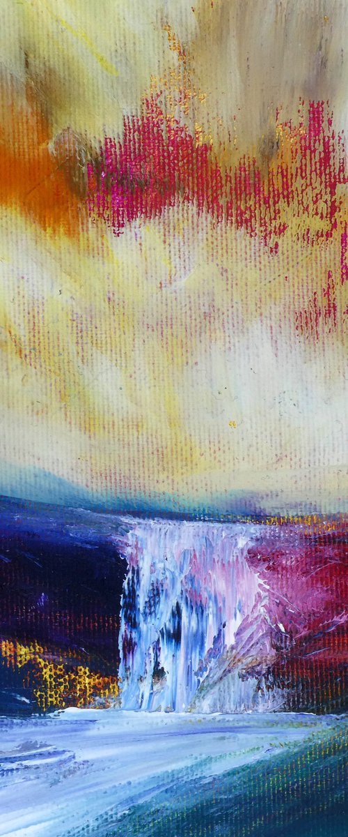 Dramatic Stormy Waterfall by oconnart