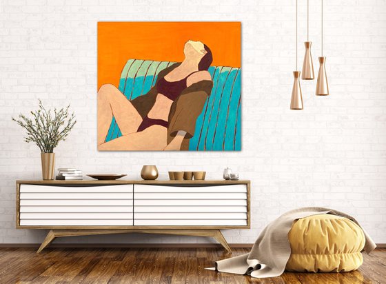 Comfort and Ease — Contemporary figurative oil painting art