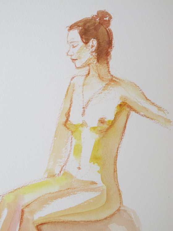 Seated female nude