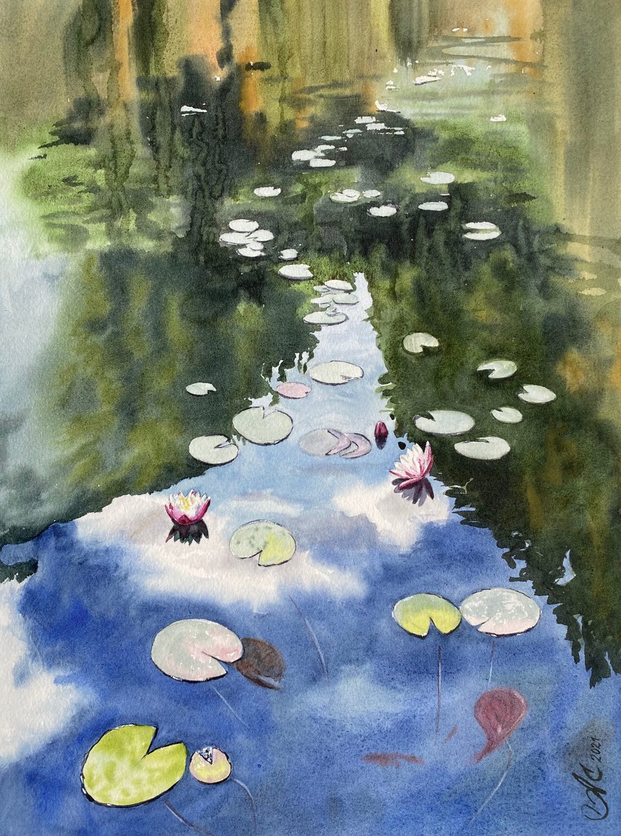 Water Lilies on the Clouds by Alla Semenova