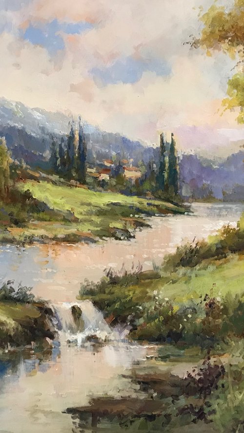 Church by the river by W. Eddie