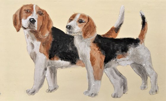 'A Bunch of Happy Beagles'l'