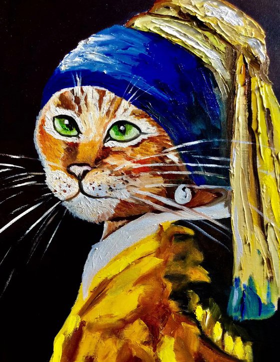 Cat with the pearl earring #4