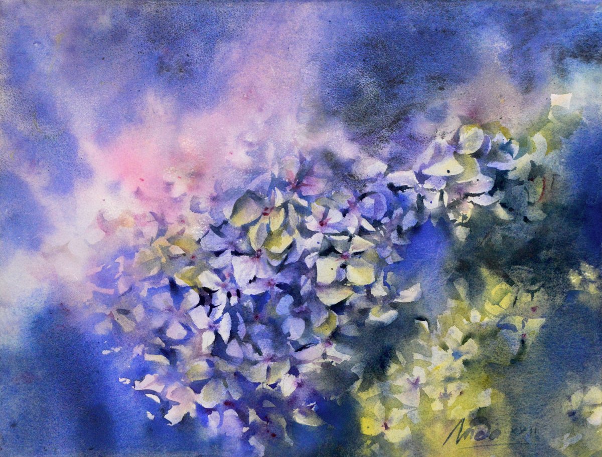 Blue Hydrangea by Lida Duchnewitsch