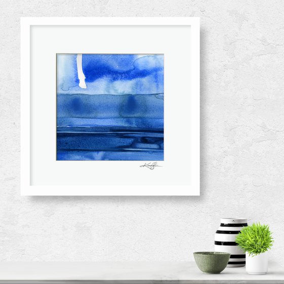 Finding Tranquility 3 - Abstract Zen Watercolor Painting by Kathy Morton Stanion