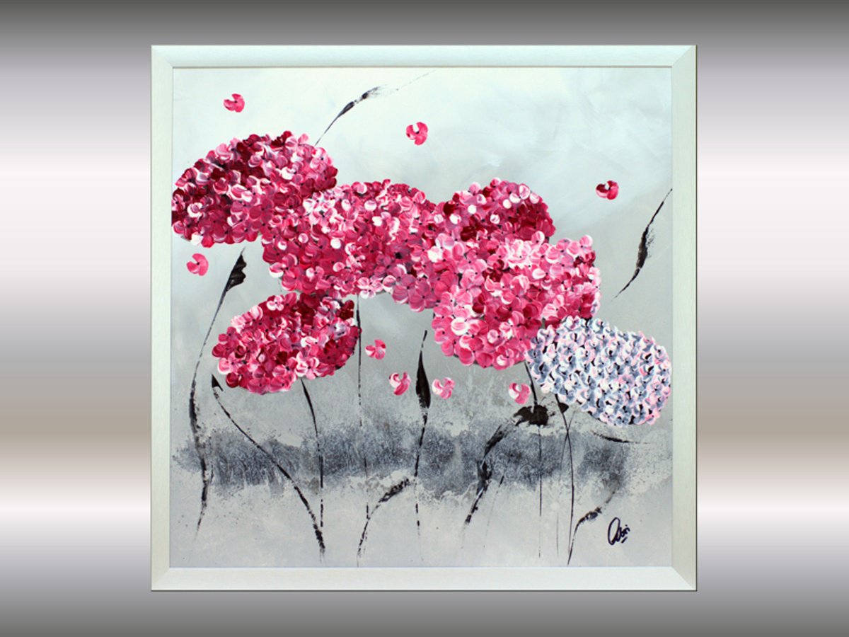  Red Hortensia By Edelgard Schroer, 20 X 20, Artwork For Sale On Artfinder