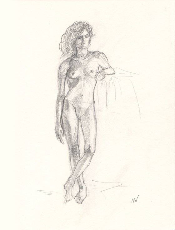 Sketch of Human body. Woman.60