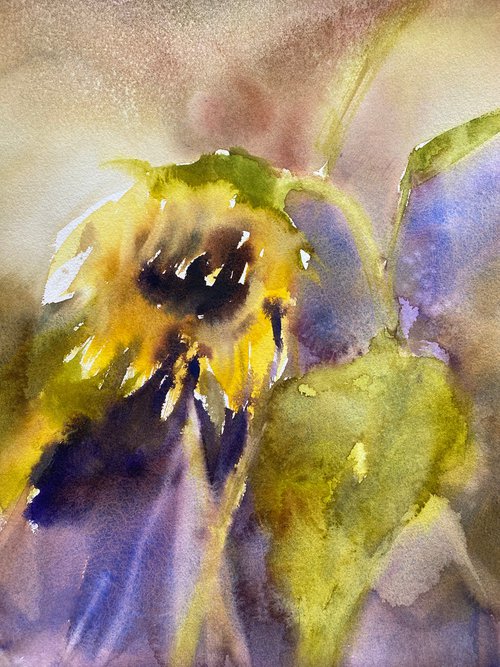 Sunflower sketch by Anna Boginskaia