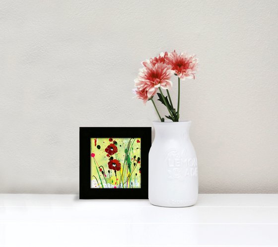 Poppy Dreams 14 - Framed Floral art by Kathy Morton Stanion