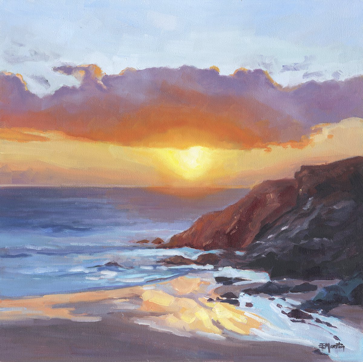 Sunset Beach seascape by Elaine Marston
