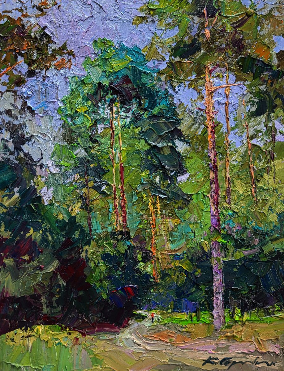 Along The Forest Path By Boris Serdyuk, 13 X 17, Artwork For Sale On Artfinder