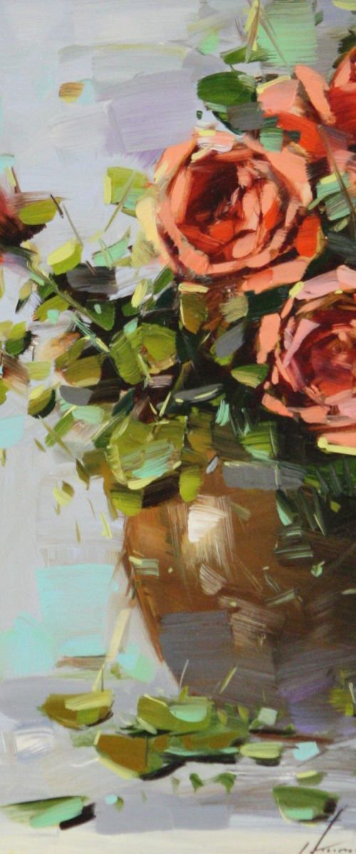 Vase of Roses by Vahe Yeremyan