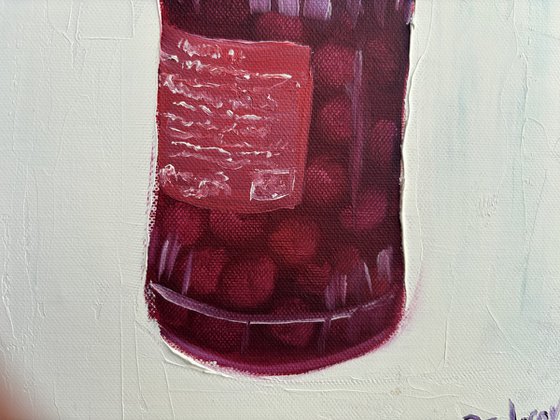 Cherries in a glass jar