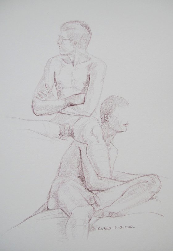 Male nude 2 poses