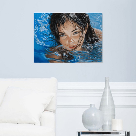 Swimmer brunette