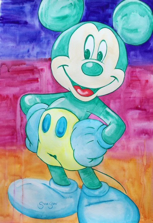 Marvellous Mickey. 42cm x 59.4cm on paper. by Steven Shaw