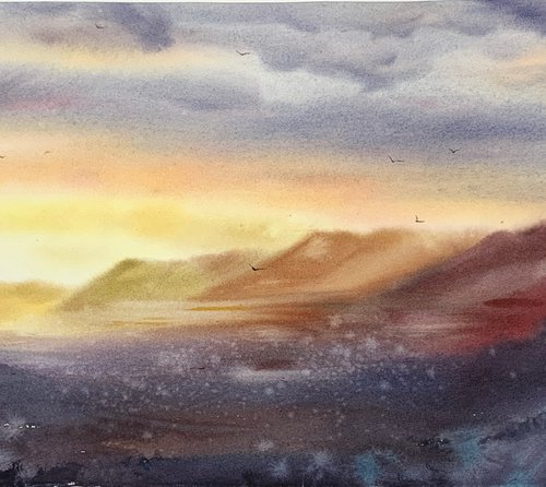 Sunset in the mountains #3 by Eugenia Gorbacheva