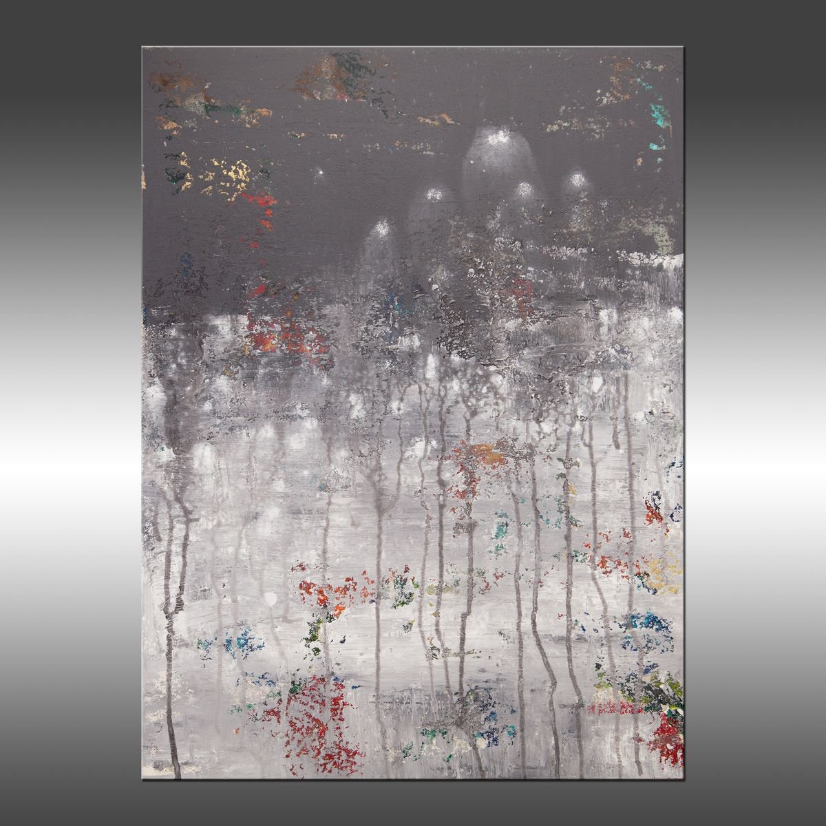 Abstract Acrylic Painting By Hilary Winfield, 18 X 24, Lithosphere 188, Original Artwork