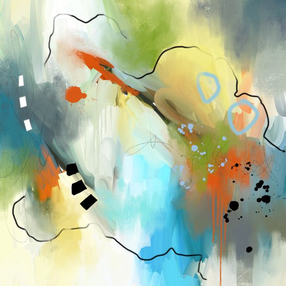 Même en vacances - Abstract artwork - Limited edition of 1