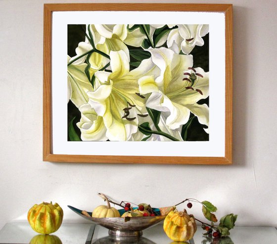 spring blooms watercolor floral