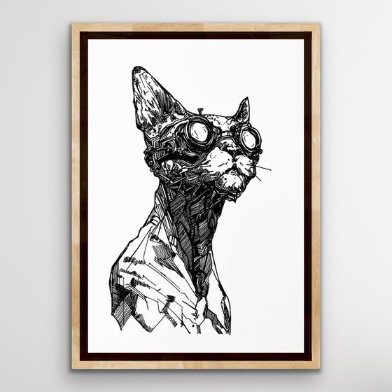 Goggle Cat