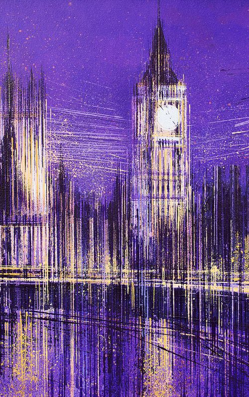 Westminster, London, At Midnight by Marc Todd