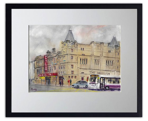 Pavilion Theatre Glasgow Scotland Framed Watercolour Painting