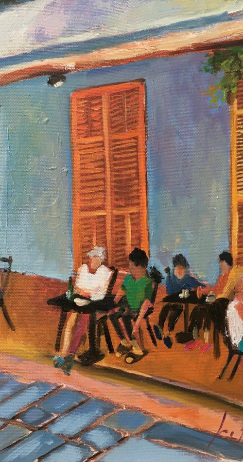 Old Jaffa street cafe, south Tel Aviv by Leo Khomich