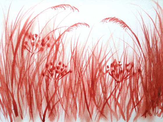 orange grasses