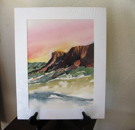 Desert Cliffs - Original Watercolor Painting