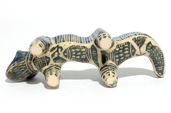 Ceramic sculpture Lizard  14.5 x 5 x 6 cm
